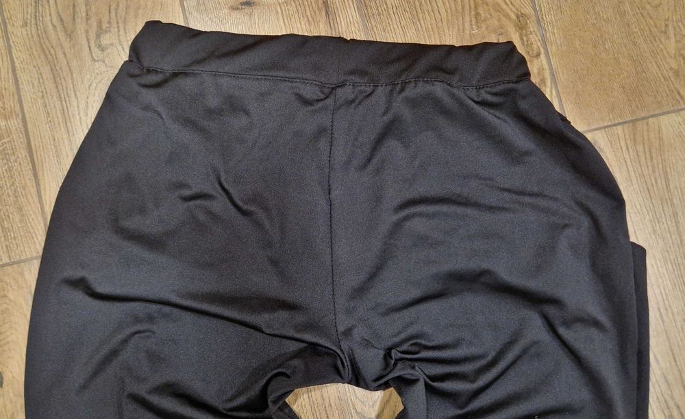 ELeganckie czarne spodnie Haremki z koronka xl