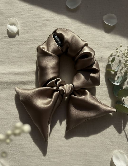 Jedwabne gumki do włosów zestaw prezentowy SilkyBoo scrunchie handmade
