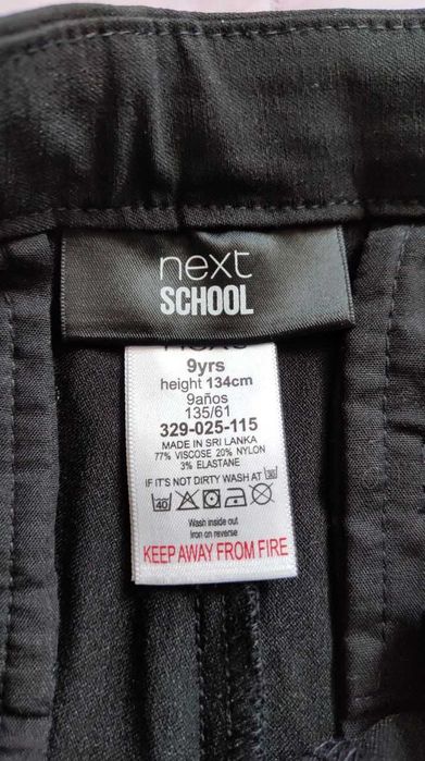 Брюки next НОВІ чорні для дівчинки зріст 134