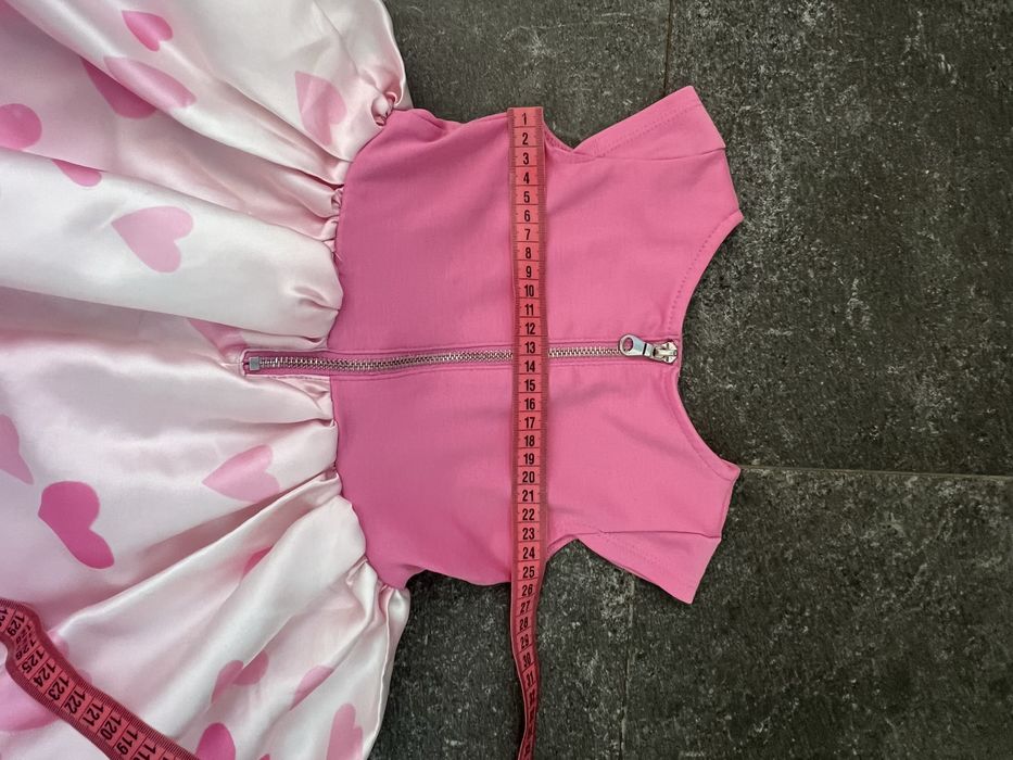 Сукня святкова hm на два роки, рожева в серцях, сердечках