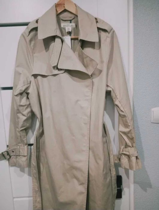 H&M nowy z metka dlugi trencz damski plaszcz L