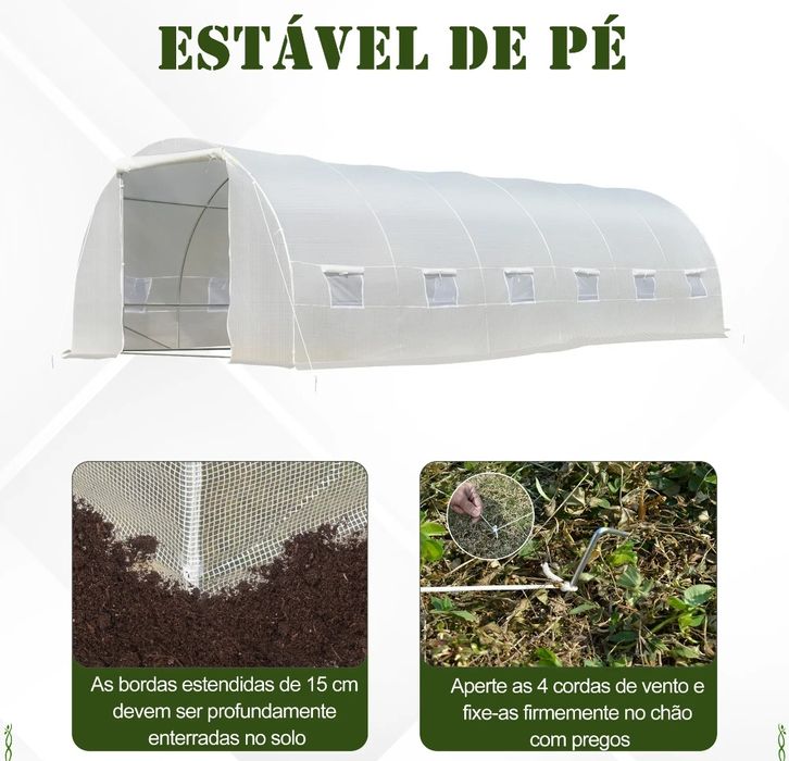 Estufa 8x3x2 metros Nova com entrega incluída