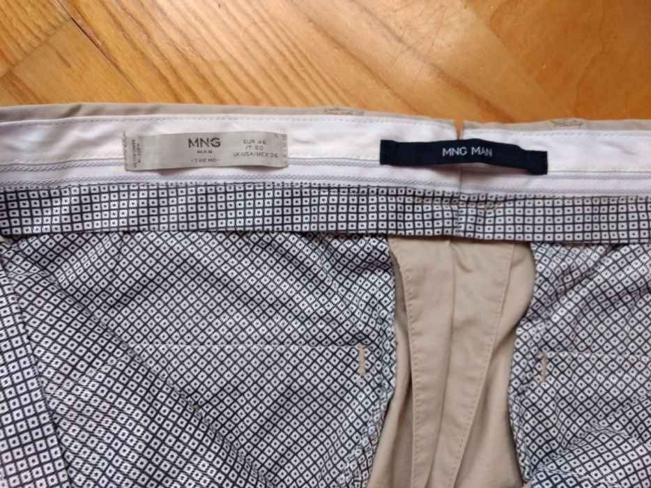 Spodnie Mango chino NOWE XL Man 46 eleganckie kant 36 34