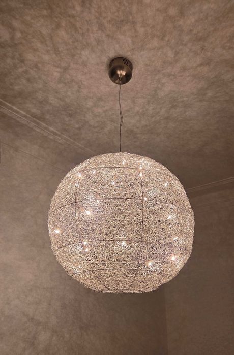 Candeeiro de teto estilo Fil de Fer 75 cm c/ 20 lâmpadas G4