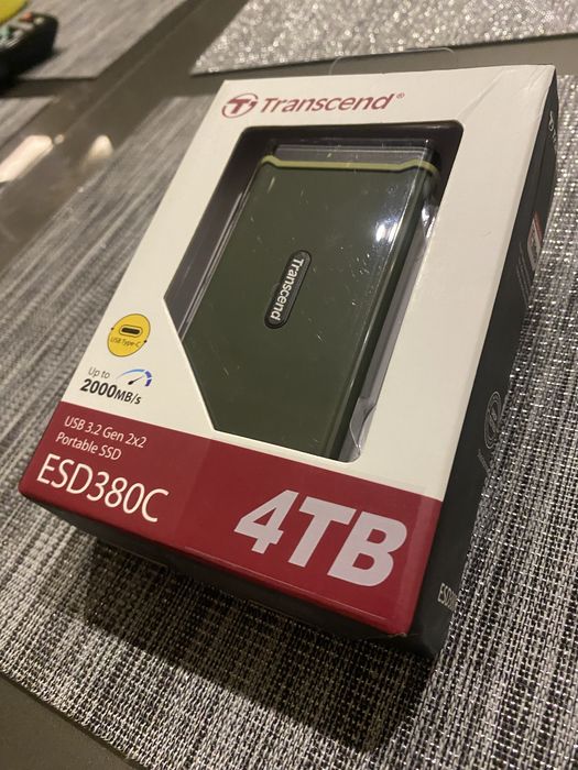 Dysk SSD 4Tb Transcend ESD380C, USB-C USB-A, szybki 2000Mb/s 5 lat gw