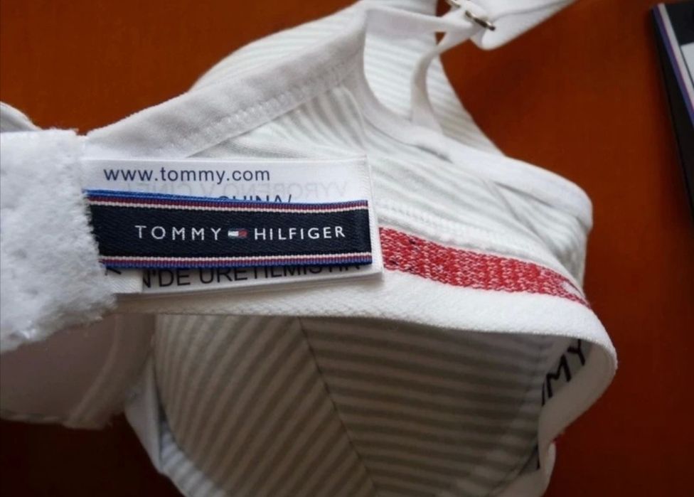 Oryginalny biustonosz w paski 70D Tommy Hilfiger Nowy z metką!