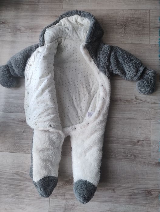 Kombinezon, futro, yeti zimowe Next baby. 9-12 miesięcy.