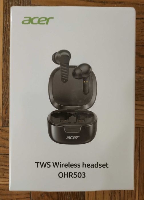 ACER OHR503 słuchawki bezprzewodowe dokanałowe czarne nowe
