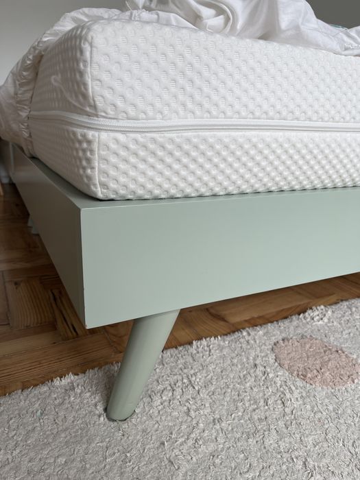 Cama verde infantil 190x90