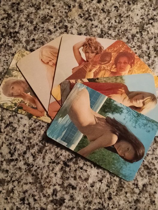Lote de seis calendários eróticos anos 70