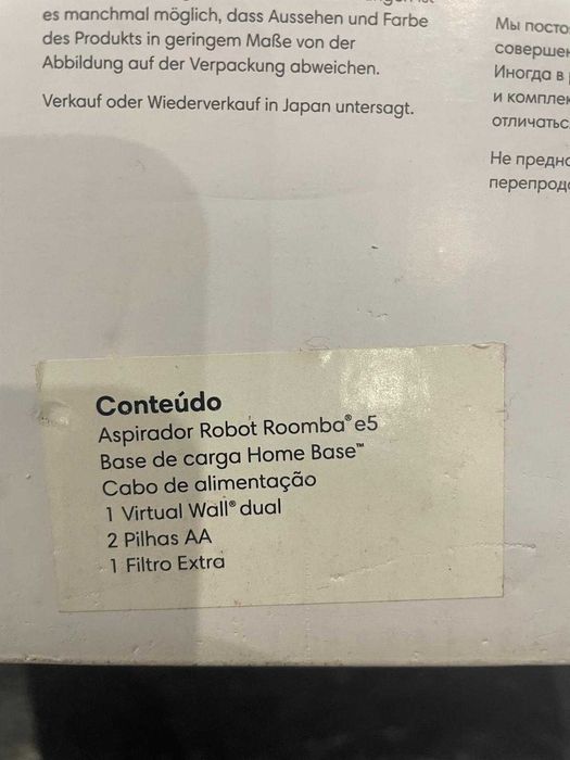 Aspirador iRobot Roomba e5 – (C/ Caixa Original + Virtual Wall)