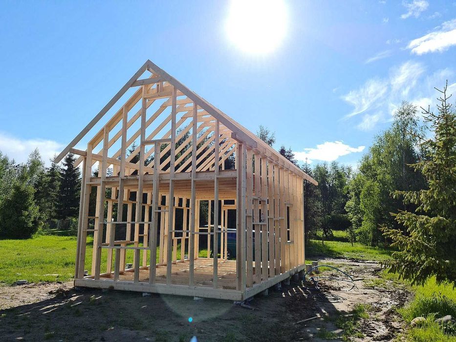 Szkielet drewniany  7x5 , Konstrukcja drewniana 35 m2 , Producent