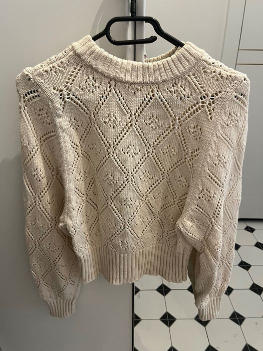 Kremowy sweter Sezane model Abby, rozm. M. Nowy