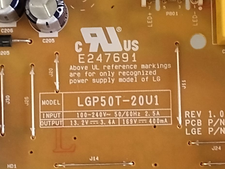 Zasilacz do TV LG 50UP75003LF i innych