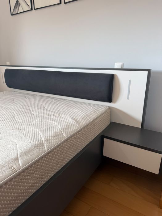 Cama de casal baú com led