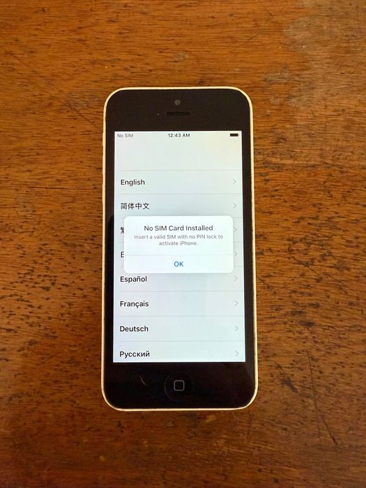 iPhone 5c branco usado para peças