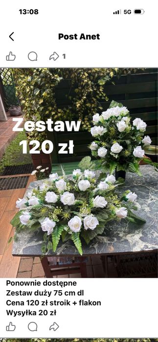 Zestaw duzy stroik + flakon = 120 zl