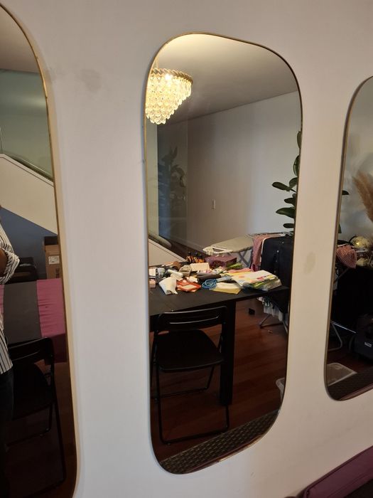 4 espelhos decorativos 37x90 cm