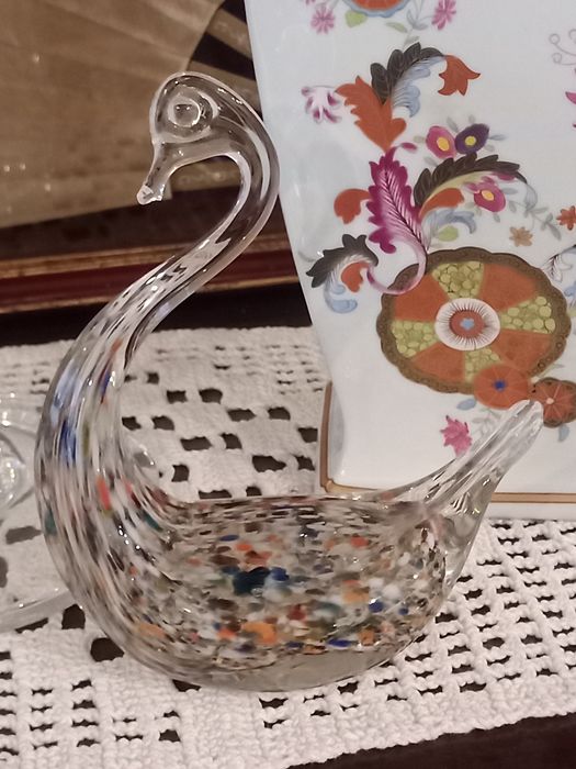 Cisne antigo em vidro Murano