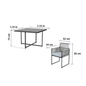 Mesa nateriel e 4 cadeiras (novo em caixa)