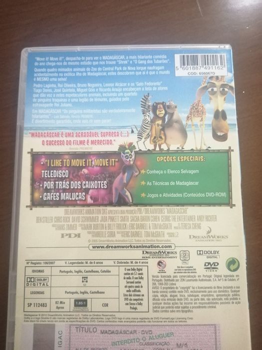 Coleção filmes infantis "Madagáscar"