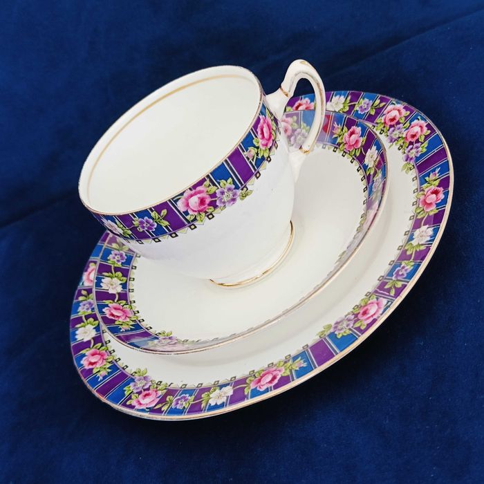 **TRIO filiżanka porcelana Star Longton PARAGON 1913_1916