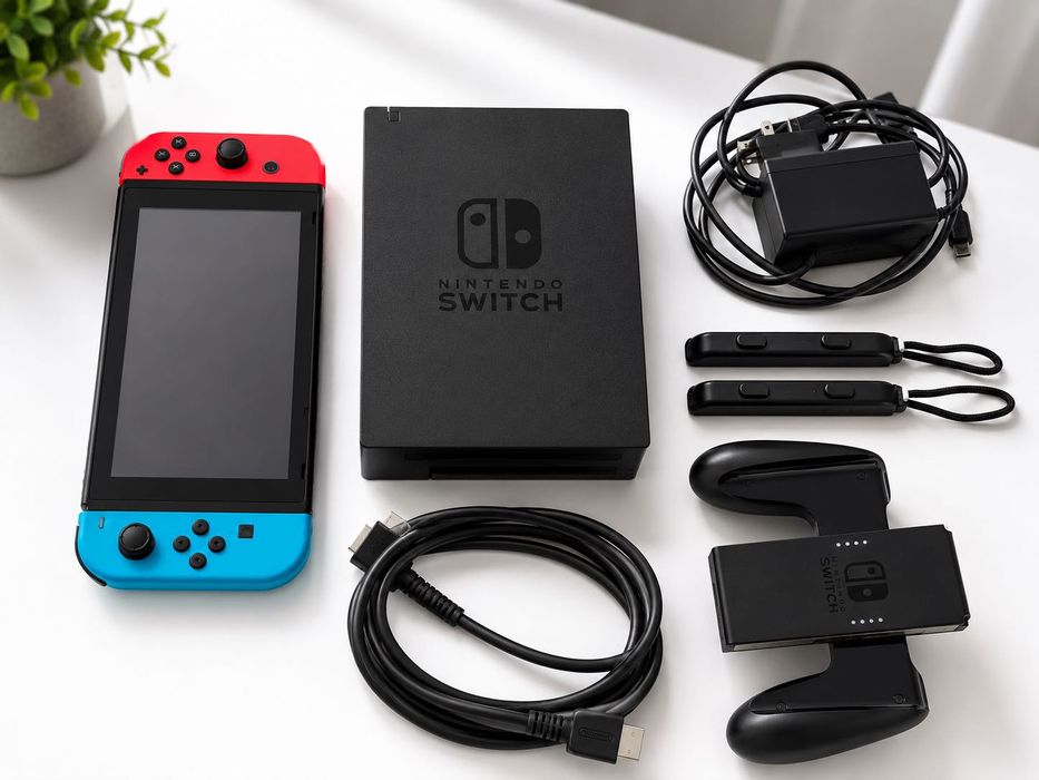Nintendo Switch V2 bateria estendida com garantia + Pokémon