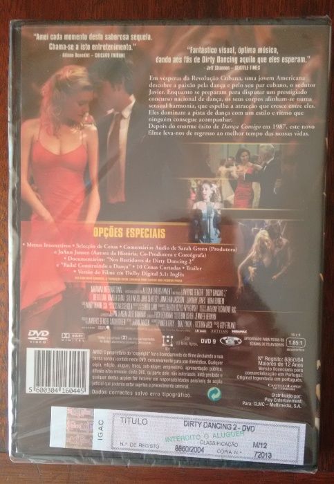 Filme DVD "Dirty Dancing 2" (Selado)
