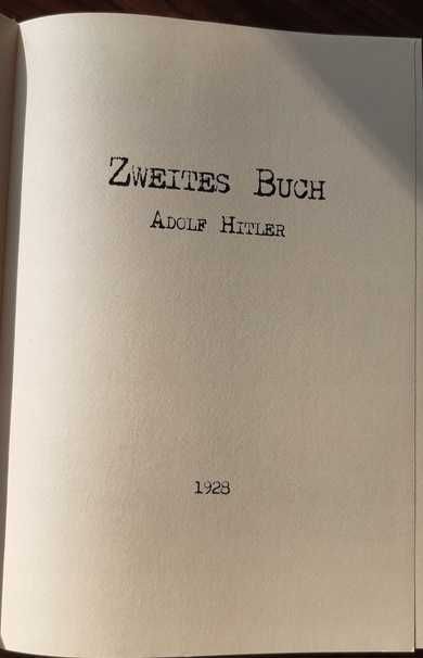 Druga Książka ADOLF HITLER Mein Kampf Zweite Buch