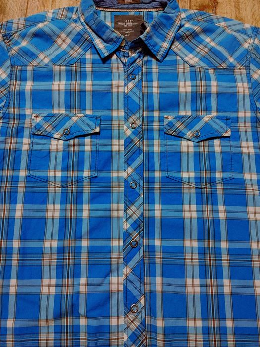 2x koszula męska z krótkim i długim rękawem H&M rozm L Okazja