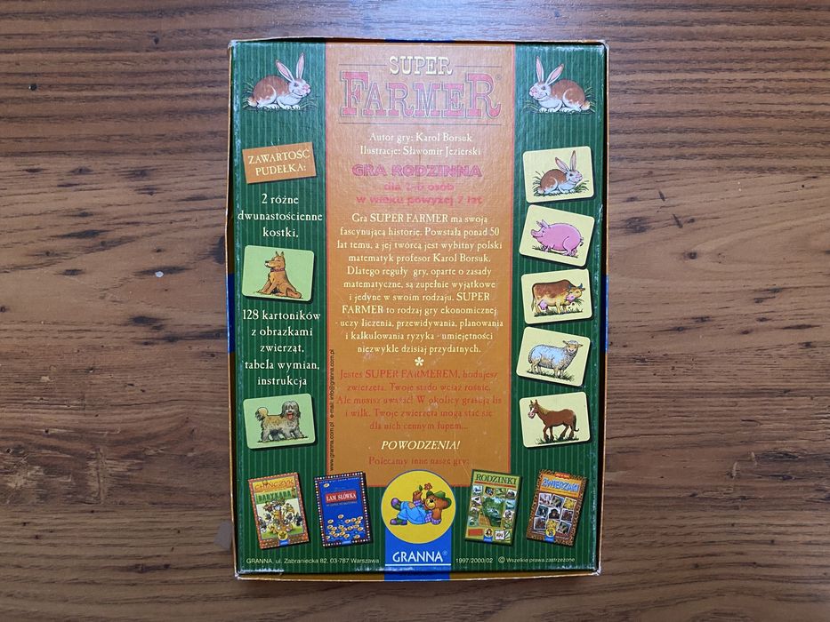 Super Farmer 2002r. - Gra planszowa unikat retro