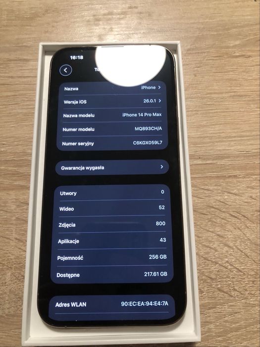 Iphone 14Pro max 256Gb