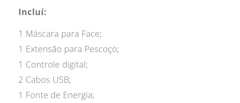 Mascara led limpeza pele