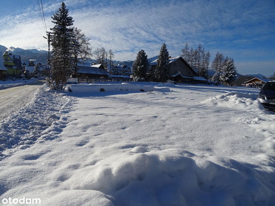 Działka Zakopane widok Tatry 1400 PUM droga asfaltowa, gaz, kan, woda