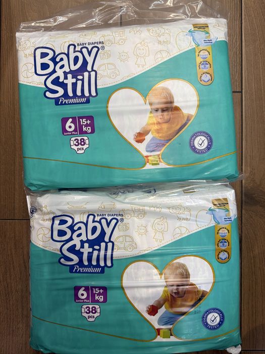 Подгузники Baby Still Premium 6 (15+ кг) Jumbo Pack 38 шт, новые