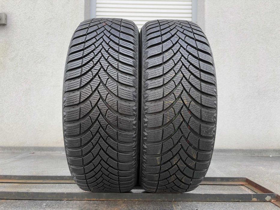 x2 zimowe 195/55R16 Semperit 8,5mm 100% bieżnika 2021 świetny stan Z95