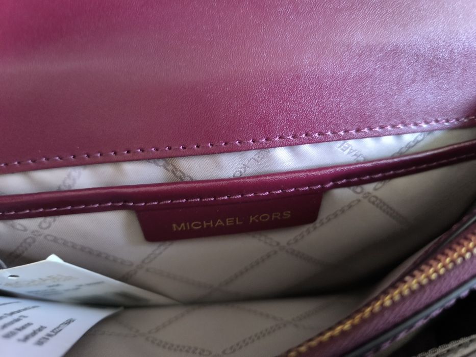 Michael Kors skórzana torebka na złotym łańcuszku