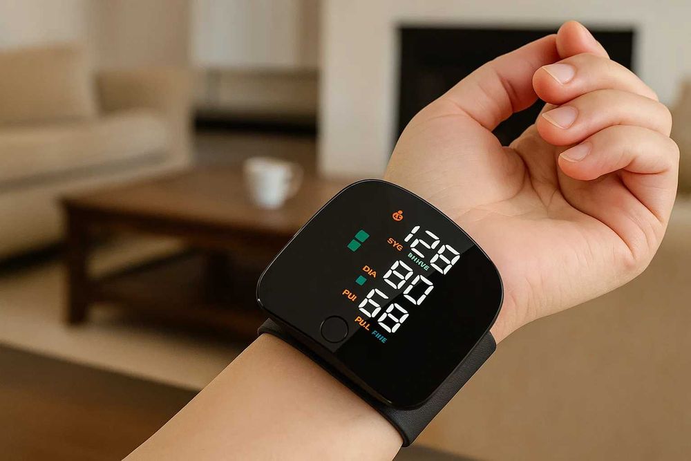 Тонометр на запястье  автоматический, цифровой, с USB-C зарядкой