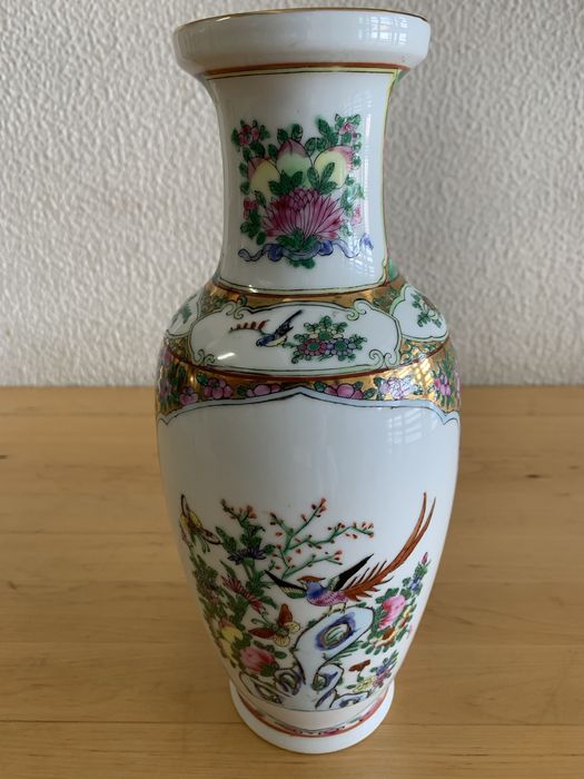 Jarra chinesa pintada a mao