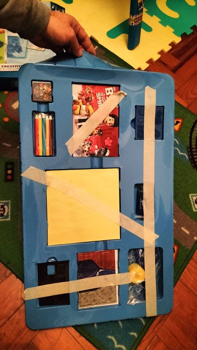 Patrulha Pata kit 3 em 1 - carimbo, pintura e iman