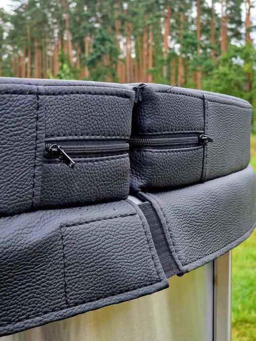 Balia ogrodowa od ręki z piecem zewnętrznym i dyszami masującymi