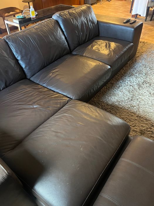 Sofá Chase longue castanho