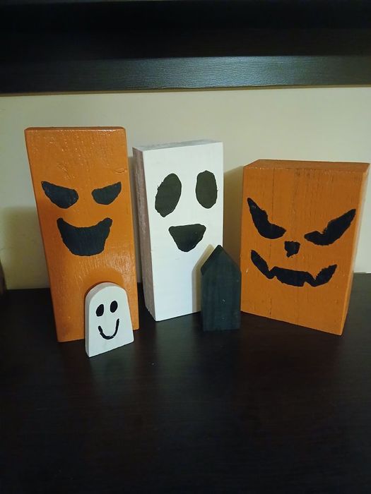 Halloween drewniane figurki