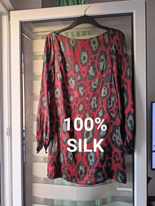 Sukienka jedwab 100% silk Zara s