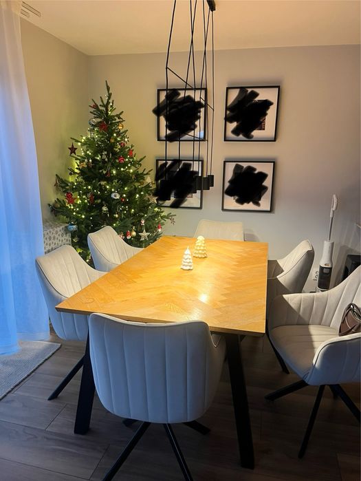 6 x Krzesło obrotowe Azalia Velvet 30 jasny beż