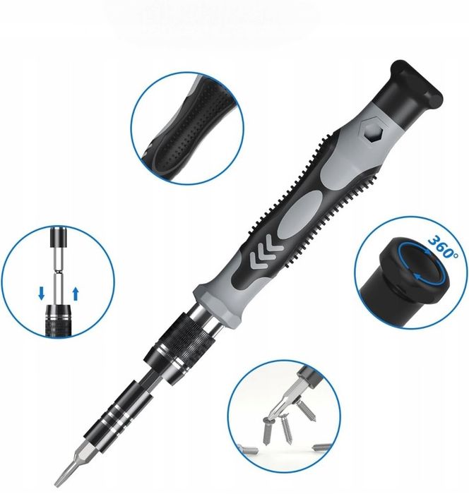 Zestaw Śrubokrętów Precyzyjnych Torx Bity 115w1