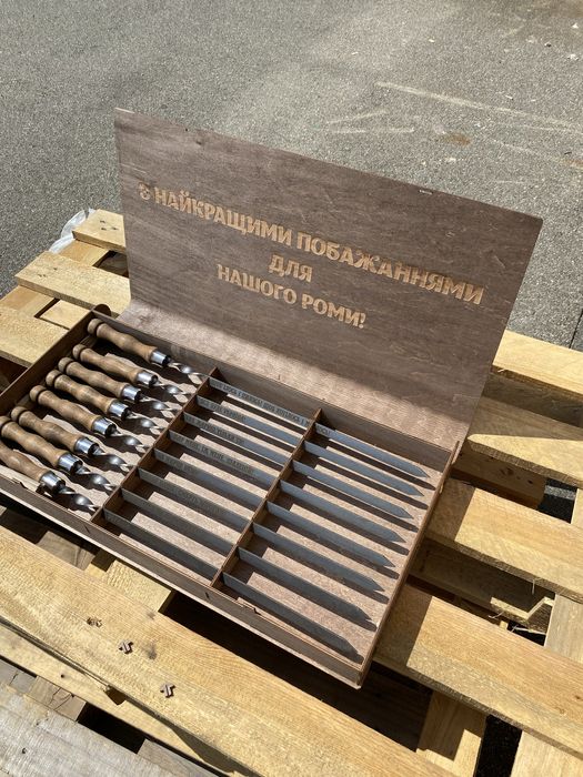 Подарунок набір шампурів з гравіюванням