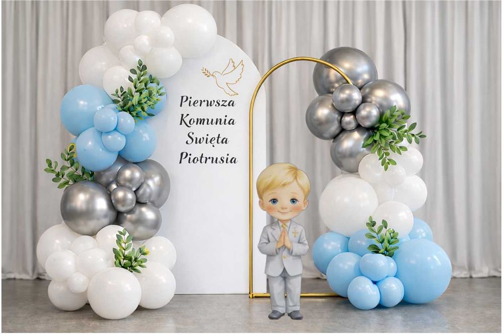 Ścianka balonowa/Roczek/Urodziny/Chrzest/Komunia/Baby Shower/Balony