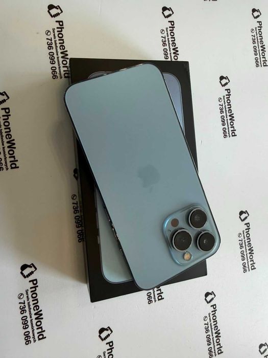 Zadbany iPhone 13 Pro Max 256GB 100% Niebieski Gwarancja PhoneWorld