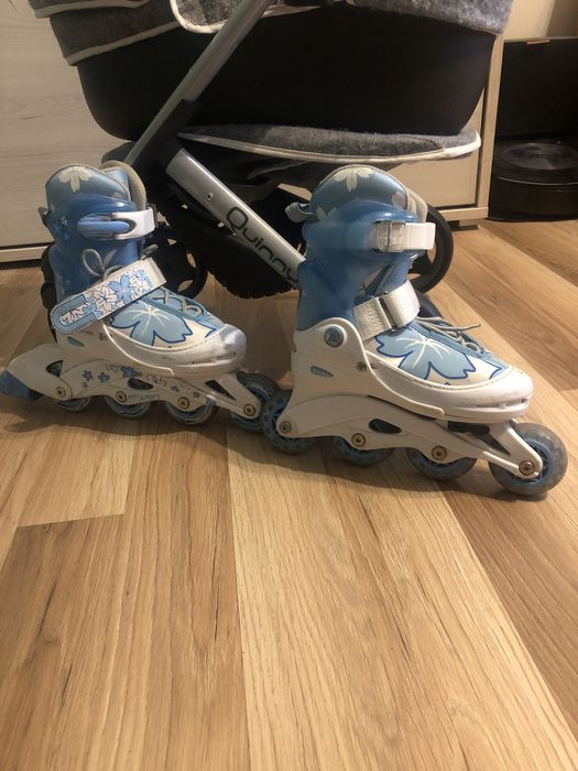 Rolki 30-33 Batsport Spring Niebieskie, rolki rozsuwane